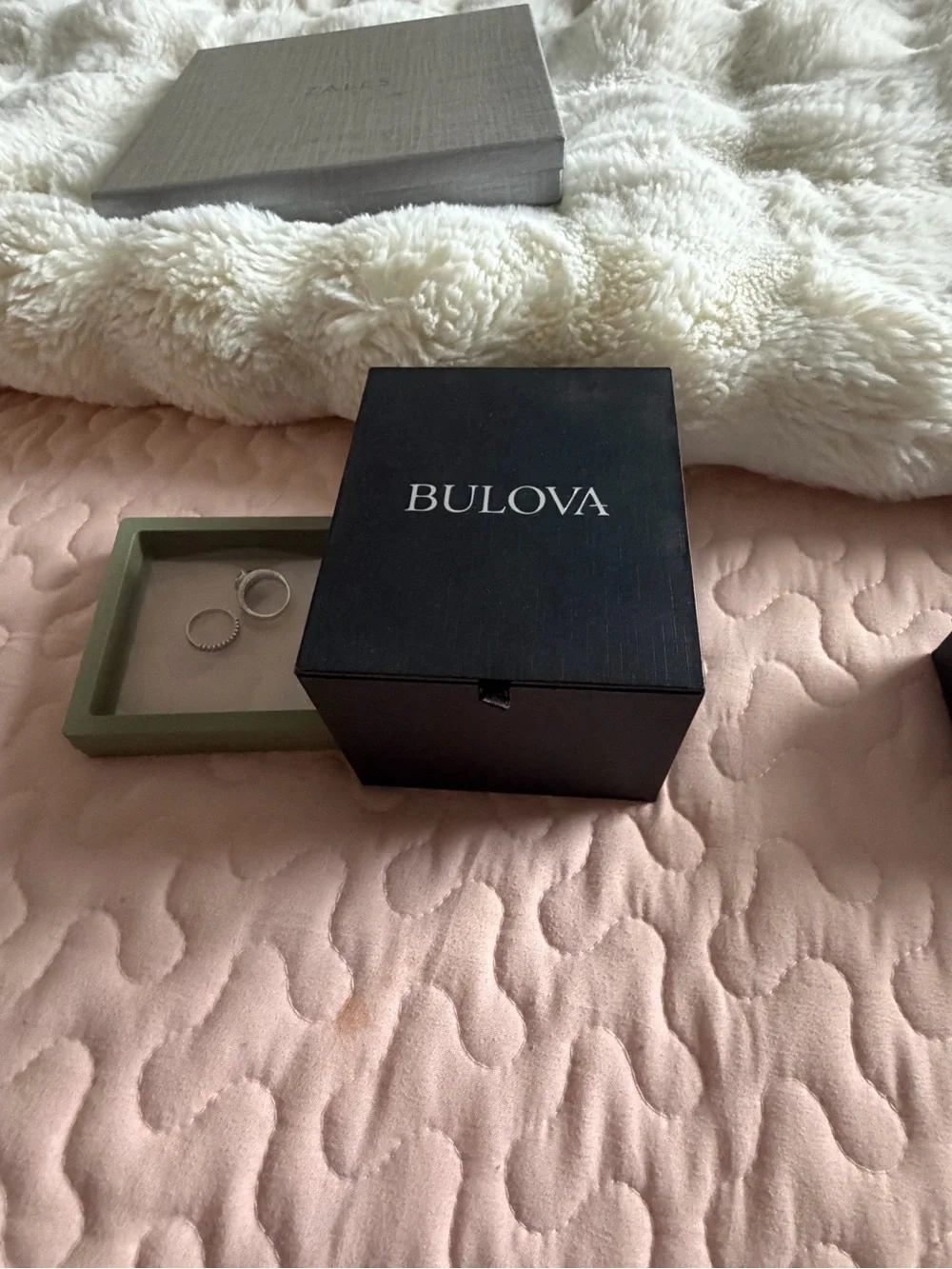 Bulova White and Gold Women's Diamond Accent Watch